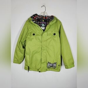Burton Twist Bomber Kids Green Jacket And Snowboard Pants, Size XL